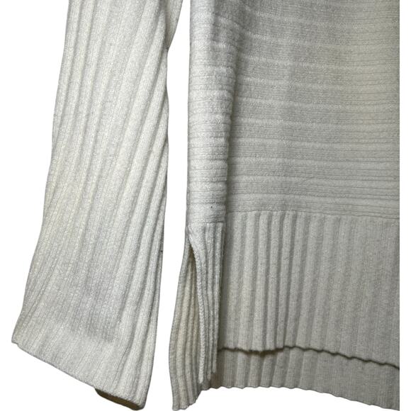 MOTH by Anthropologie Cream Ribbed Cowl Neck Sweater Size Small - Picture 3 of 6